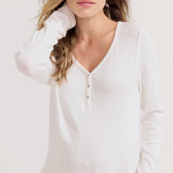 Hatch Maternity Nursing Softest Rib Henley Shirt Size 1 Small - Picture 1 of 4